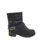 Ghete dama Street Shoes 40, imitație de piele, negru