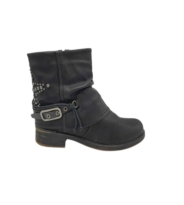 Ghete dama Street Shoes 40, imitație de piele, negru - imagine 1