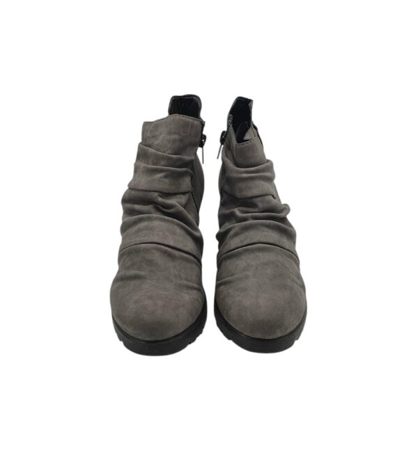 Botine dama Rieker 39, imitație de piele, gri, imblanite - imagine 3