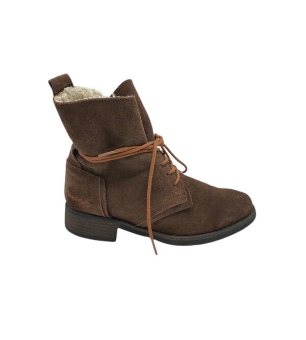 Ghete dama Dockers 40, piele intoarsa, maro,  imblanite - imagine 1