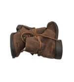 Ghete dama Dockers 40, piele intoarsa, maro,  imblanite - imagine 4