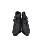 Botine dama 37, imitație de piele, negru - imagine 3