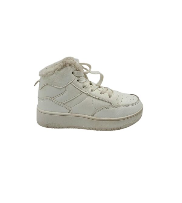 Adidasi copii  Primark 33, imitatie de piele, alb, imblaniti - imagine 1