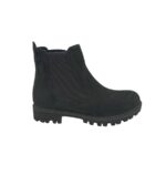 Ghete dama Tamaris 39, piele, material textil, negru