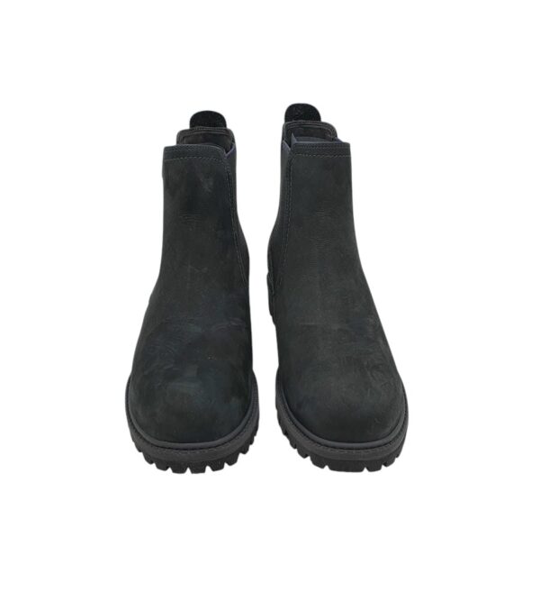 Ghete dama Tamaris 39, piele, material textil, negru - imagine 3