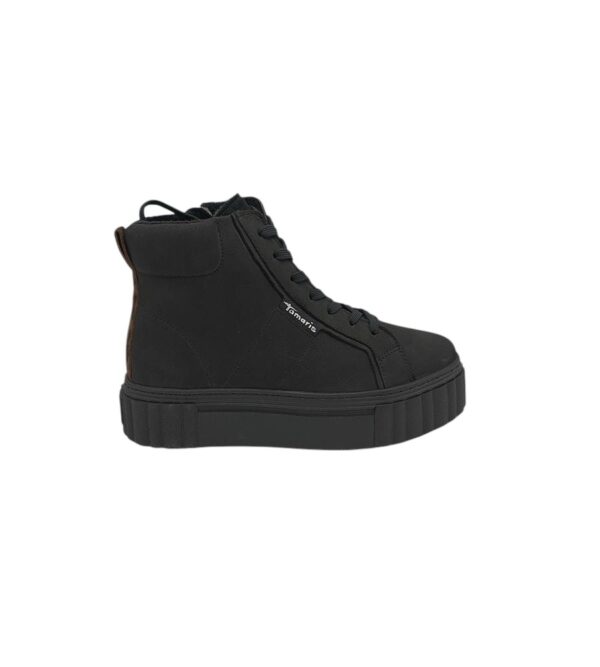 Ghete dama Tamaris 39, piele, imitatie de piele, negru - imagine 1