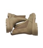 Ghete dama Tamaris 41, material textil, imitatie de piele, bej - imagine 4