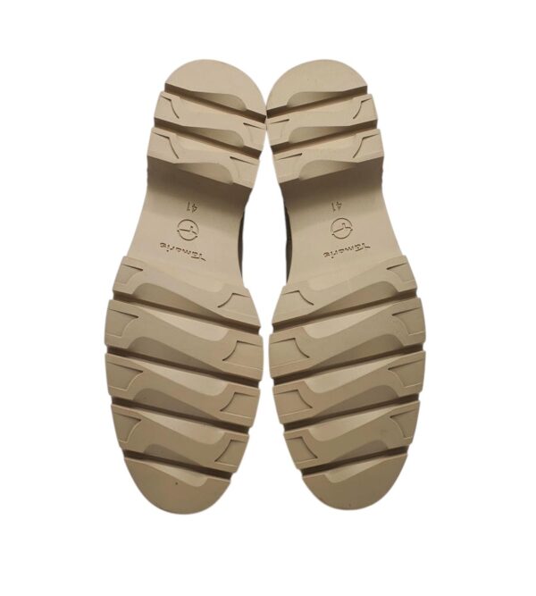 Ghete dama Tamaris 41, material textil, imitatie de piele, bej - imagine 5
