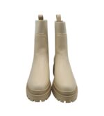 Botine dama About You 39, imitație de piele, material textil, bej - imagine 3