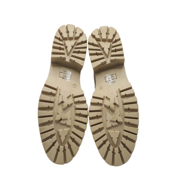 Botine dama About You 39, imitație de piele, material textil, bej - imagine 5