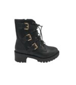 Ghete dama Bianco 36, imitatie de piele, negru