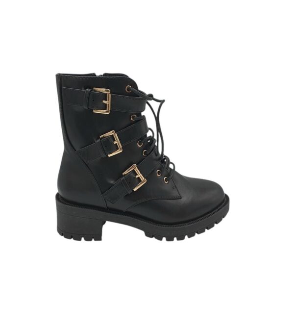 Ghete dama Bianco 36, imitatie de piele, negru - imagine 1