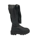 Cizme dama About You 38, imitatie de piele, negru