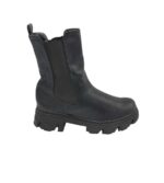 Botine dama 41, imitatie de piele, negru