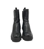 Botine dama 41, imitatie de piele, negru - imagine 3