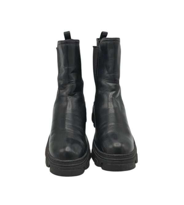 Botine dama 41, imitatie de piele, negru - imagine 3