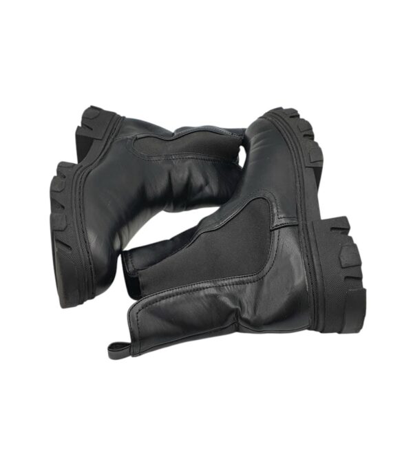 Botine dama 41, imitatie de piele, negru - imagine 4