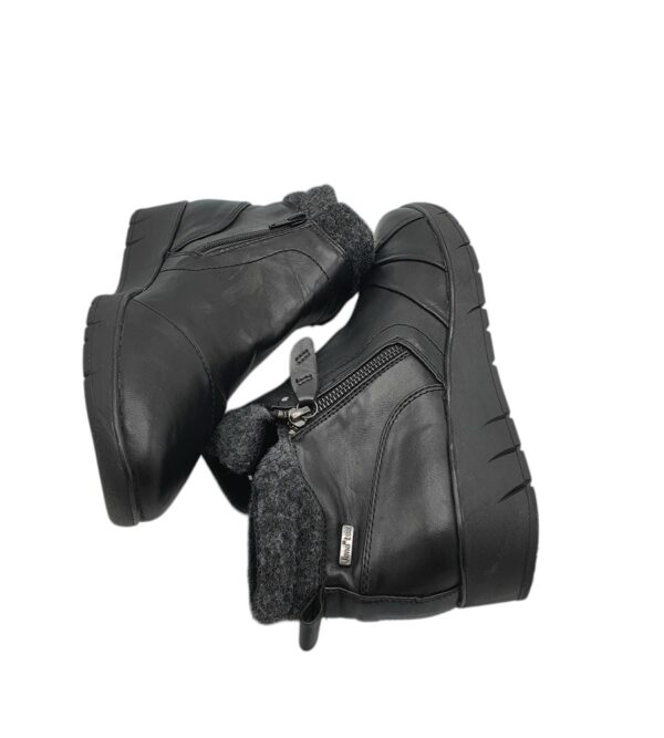 Ghete dama Jana 42,  imitație de piele, negru - imagine 4