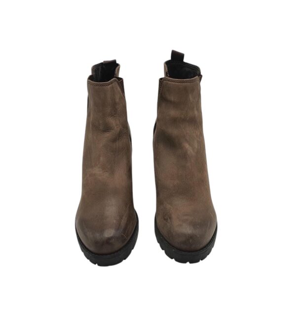 Botine dama Peacocks, 38, piele, bej - imagine 3