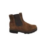 Ghete dama Gabor 39, piele intoarsa, maro
