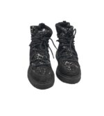 Ghete dama Funky Shoes, 38, material textil, negru, captusite - imagine 3