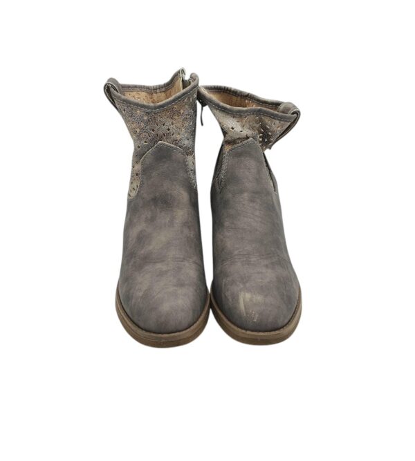 Botine dama  Rieker 39, imitație de piele, gri - imagine 3
