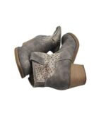 Botine dama  Rieker 39, imitație de piele, gri - imagine 4