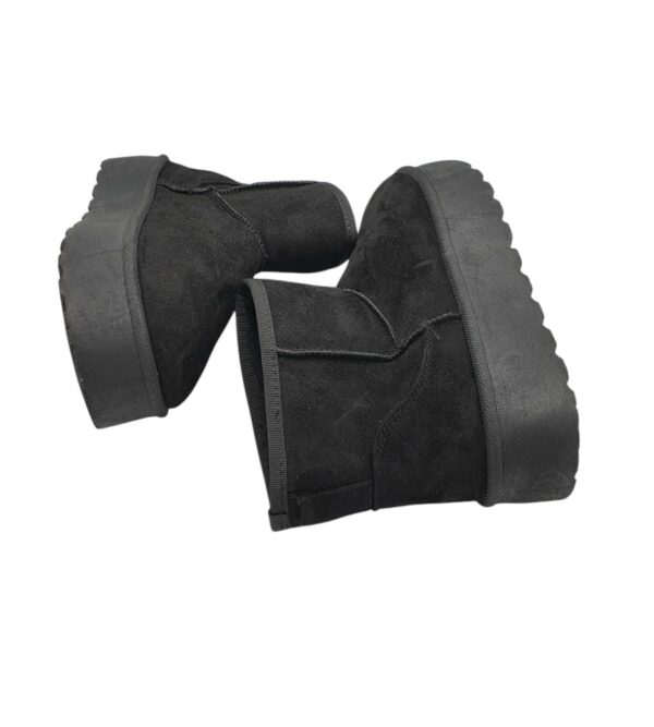 Cizme dama  40, material textil, negru imblanite - imagine 4