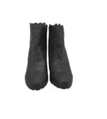 Botine dama 39, imitație de piele, material textil, negru - imagine 3