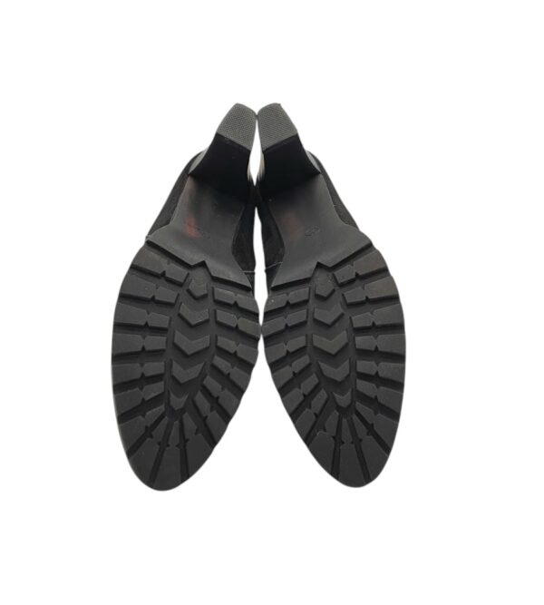 Botine dama 39, imitație de piele, material textil, negru - imagine 5