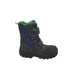 Cizme copii Lurchi 29, imitație de piele, material textil, gri albastru, imblanite