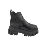 Botine dama 38, imitatie de piele, material textil, negru