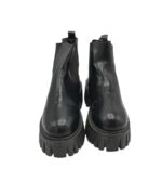 Botine dama 38, imitatie de piele, material textil, negru - imagine 3