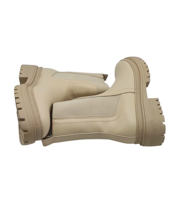 Botine dama About You, imitație de piele, bej - imagine 4