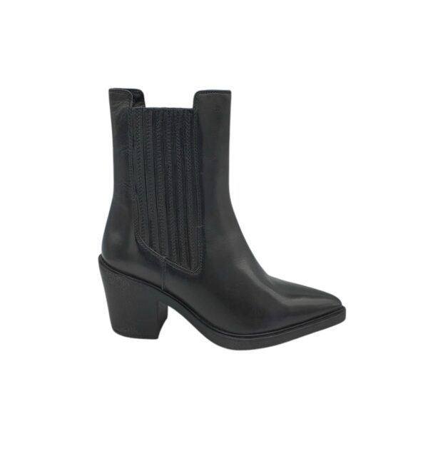 Botine dama Edited 39, piele, negru - imagine 1