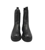 Ghete dama Tamaris 39, piele, material textil, negru - imagine 3