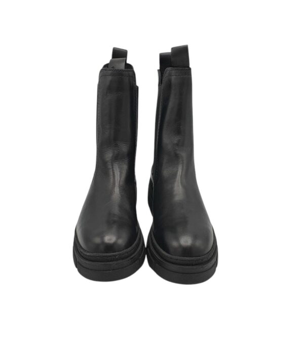 Ghete dama Tamaris 39, piele, material textil, negru - imagine 3