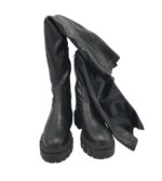Cizme dama About You 38, imitatie de piele, negru - imagine 3