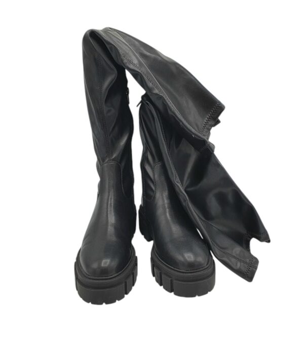 Cizme dama About You 38, imitatie de piele, negru - imagine 3