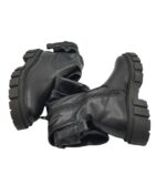 Cizme dama About You 38, imitatie de piele, negru - imagine 4