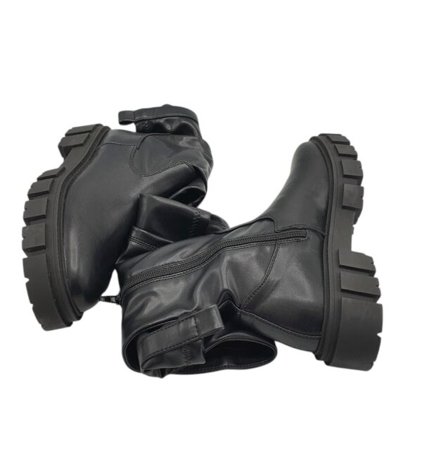 Cizme dama About You 38, imitatie de piele, negru - imagine 4