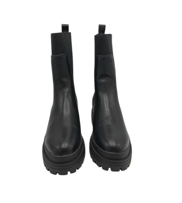 Botine dama About You 41, imitație de piele, material textil, negru - imagine 3