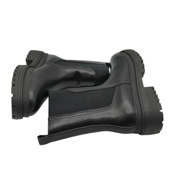 Botine dama About You 41, imitație de piele, material textil, negru - imagine 4