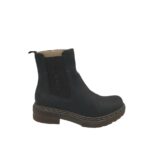 Ghete dama Rieker 40, imitație de piele, negru, captusite