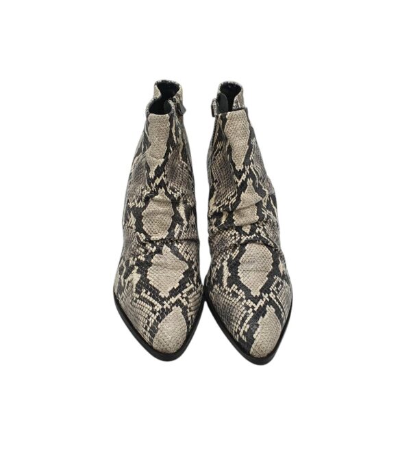 Botine dama Carmens 40, piele, gri - imagine 3