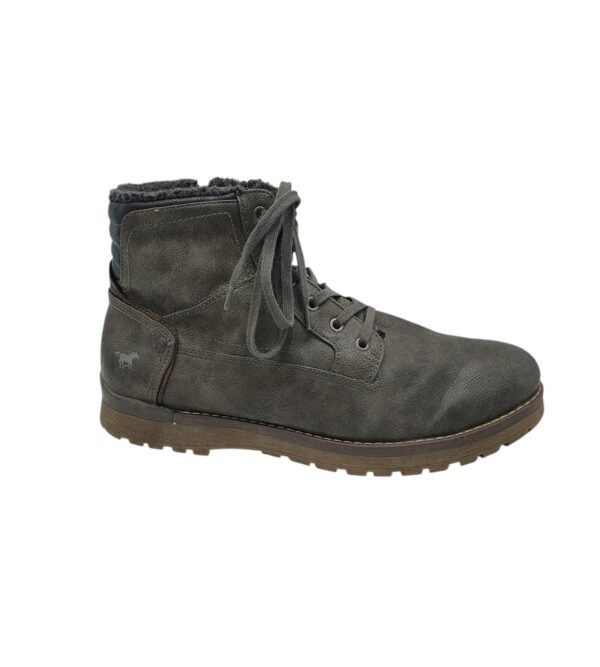 Ghete barbati Mustang 50, imitatie de piele, negru, imblanite - imagine 1