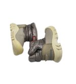 Cizme copii Hunter 24,material textil, piele, gri, imblanite - imagine 4