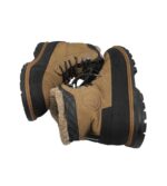 Ghete barbati Lutha 42, imitație de piele, negru maro, imblanite - imagine 4