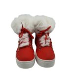 Ghete dama 40, imitatie de piele, rosu, captusite - imagine 3