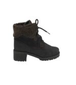 Ghete dama 42, piele, negru, imblanite